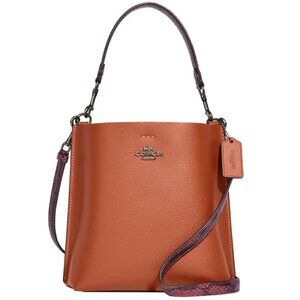 Coach Mollie Bucket Bag 22 with Snake Embossed Leather in Sunset Multi CB901